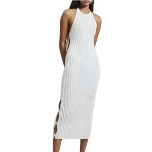 Rachel Comey Salo Ribbed Knit Halter Dress Small